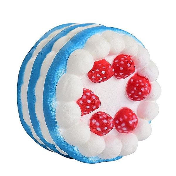 Jordgubbstårta Squishy Pu Långsamt Stigande Rolig Kläm Leksak Helande
