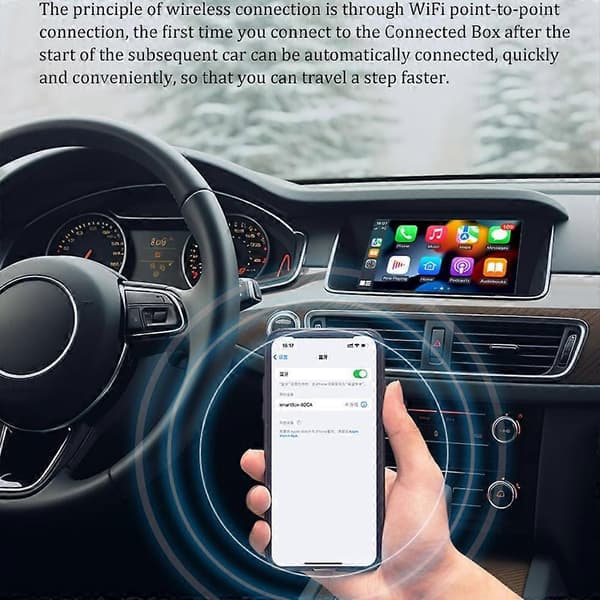 [LCS]FL3 2-i-1 Trådløs CarPlay-adapter Android Auto-konverter Plug and Play Kablet til Trådløs CarPlay