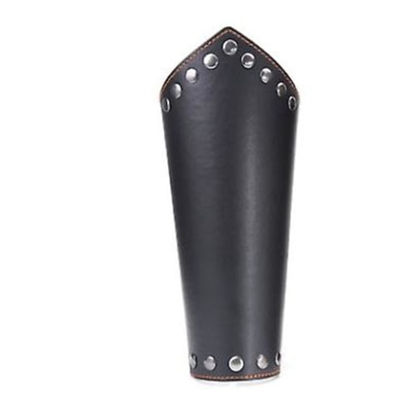 Armband Läder Punk Bred Bågskytte Armskydd Viking Armskydd Handskar Armband black