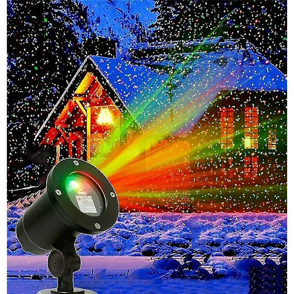 Jul LED Projektor Utomhus Landskap Scen Jul Lampa EU Plug