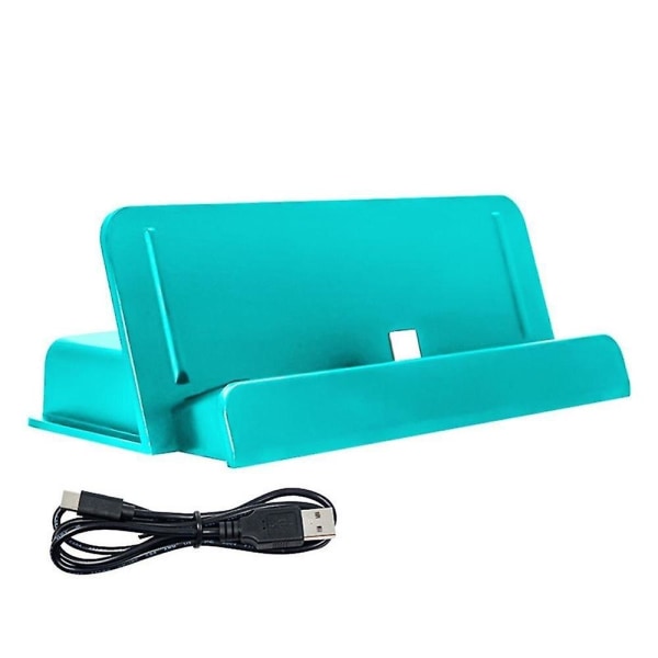 Lader for nintend nintendo switch lite konsoll ladestasjon dokkingstasjon stativ tilbehør bærbar base av vugge Blue
