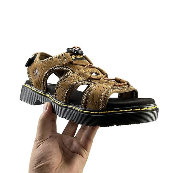 Casual sandaler för män med mjuka sulor, halkfria strandskor 38