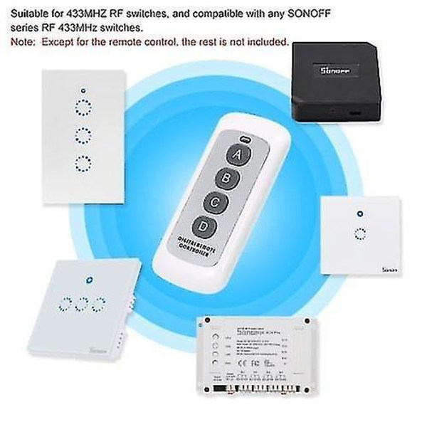 SONOFF 433MHz 4-knapps EV1527 Kodnyckel Fjärrkontrollbrytare
