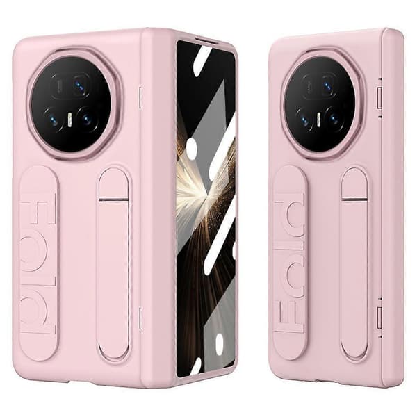 For Honor Magic V5 5G Deksel Stativ Armbånd Hard PC Telefondeksel Pink