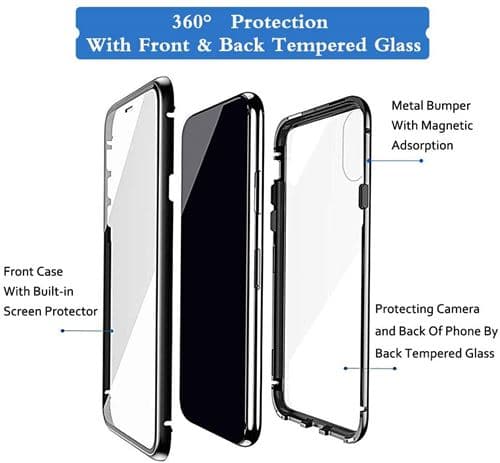 [LCS]DLIK Magnetiskt Adsorptionsfodral Kompatibelt med Xiaomi Redmi Note 9 Pro med