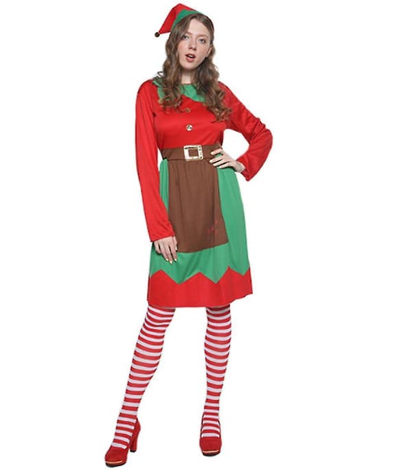 Juleutkledning Foreldre-barn Grønn Julekostyme woman S