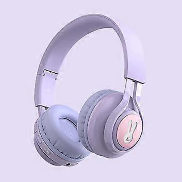 Trådløse hodetelefoner Dynamisk Hi-Fi Hørselvern Bluetooth-kompatibel 5.0 Bærbar Barnehodesett Lydtilbehør (Rosa)