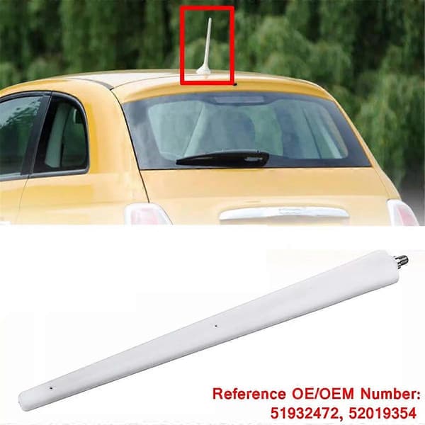[LCS] Biltakantennemast 51932472 52019354 for 500 2012-2023 Biltilbehør White