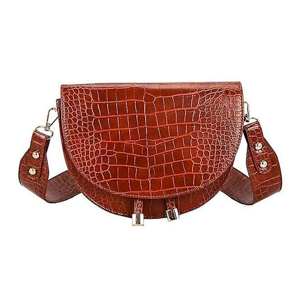 Fashionable dame crossbody taske sadeltasker blødt læder skuldertaske
