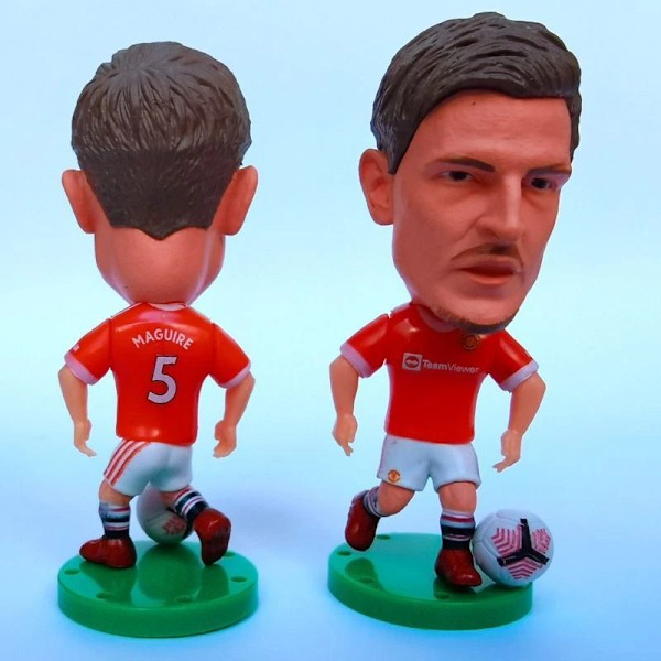 Fodboldspiller minifigurer Realistiske spark og præcise detaljer Harry Maguire