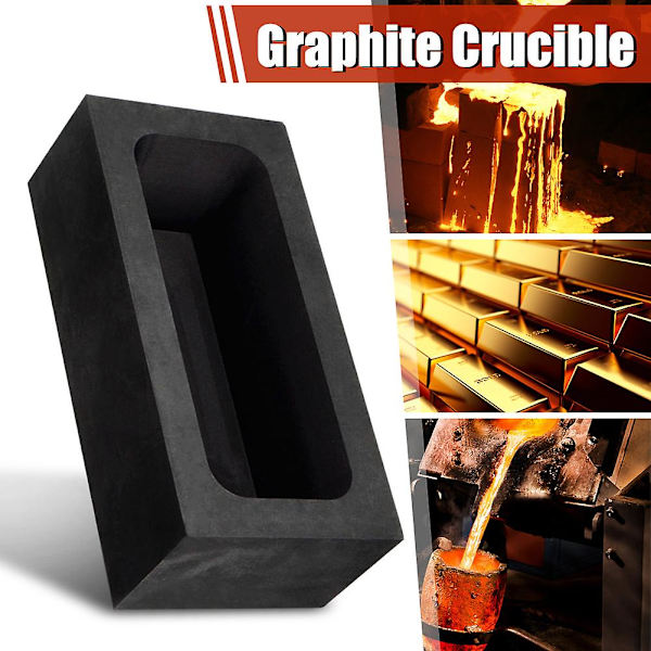85oz Gull Stor Grafitt Ingot Form Smelting Støping Raffinering Skrap Bar Digel