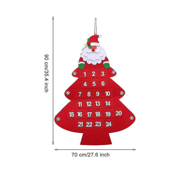 Julgransprydnader juldekorationer stora filtar adventskalender