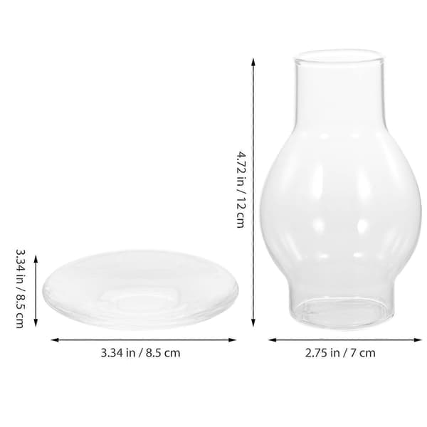 Glass Lysestake Sett Gjennomsiktig for Dekor 2 Sett Elegant Design
