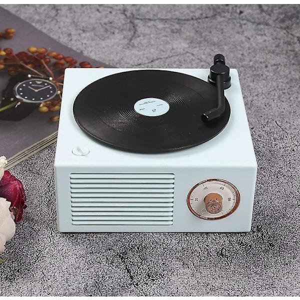 Bluetooth-langaton kaiutin, retro vinyylilevy CD-tyylinen soitin. Blue