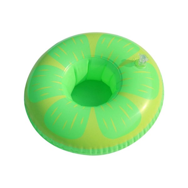 Uppblåsbar dryckeshållare, fruktformade glasunderlägg för swimmingpool green 20x20cm
