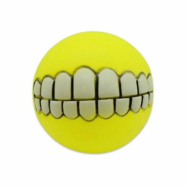 Gummiboll Hundleksak Träning Tugga Leka Apportering yellow