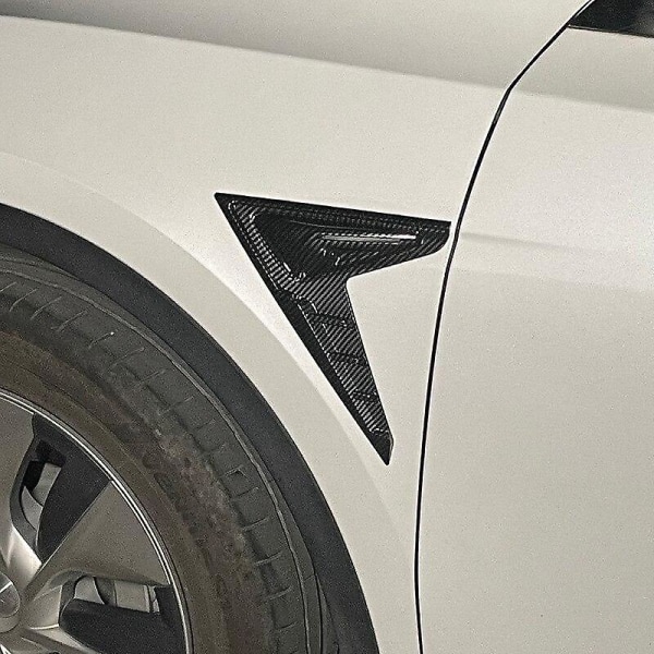 Tesla Model 3 / Y 2021 kamera flanker bil sidovinge panel skydd spoiler dammskydd dekoration modifiering tillbehör Matte black