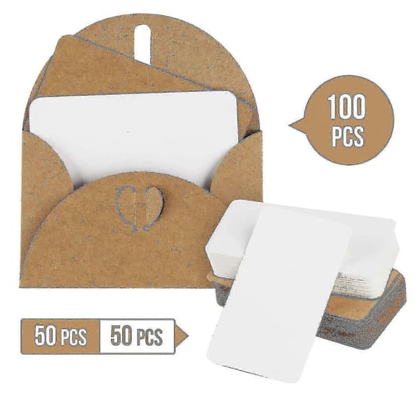 100 kuverter med 100 blanke S, minikuverter med lukning til S DIY Iti