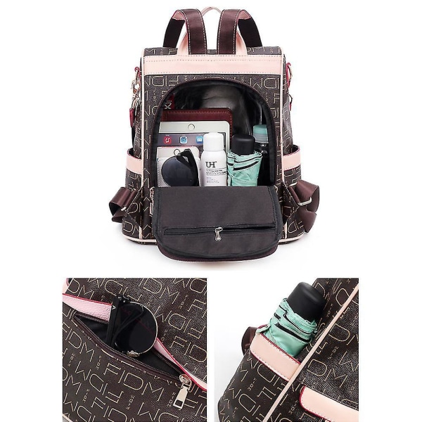 Printed ryggsäck dam handväskor med stor kapacitet personlighetstrend reseryggsäck（Color-5）