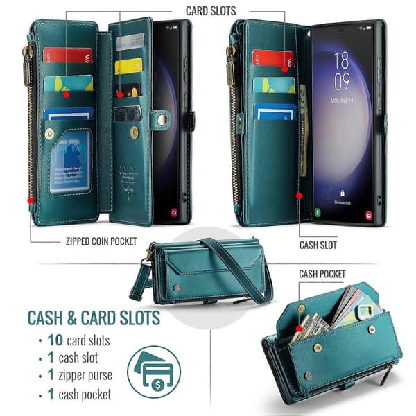 [LCS]Telefonfodral för Galaxy S23 Ultra Multicolor Green