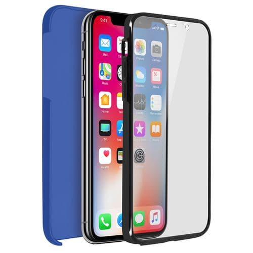 [LCS]Etui kompatibelt med iPhone X frontbeskyttelse silikone bagside polycarbonat