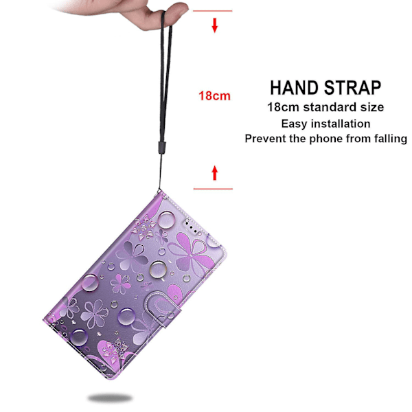 Deksel Nokia G20/g10 Flip Mønster Magnetisk Etui - Lilla
