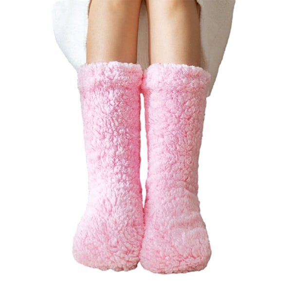 Lämpimät sukat tytöille, fleecevuoratut, paksut, mukavat, hengittävät, lämpösukat Pink