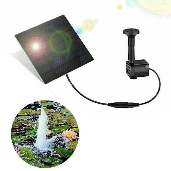 Solpaneldriven Vattenpump Växt Akvarium Fontän Pool Damm