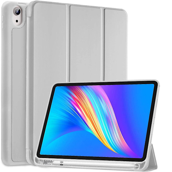 Yhteensopiva Ipad Air 4. sukupolven kotelon 2020 kanssa kynätelineellä, Ipad Air4 10,9 tuuman kotelo, iskunkestävä Smart Shell gray