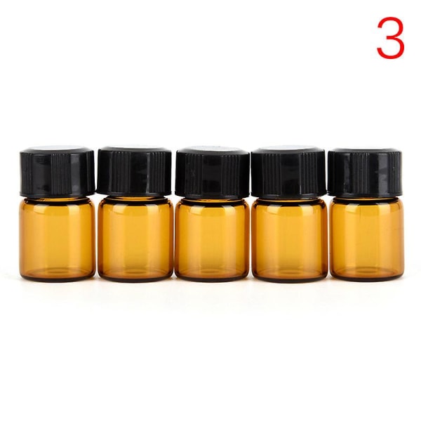 5 stk. 2 ml Mini Amber Glasflaske 3