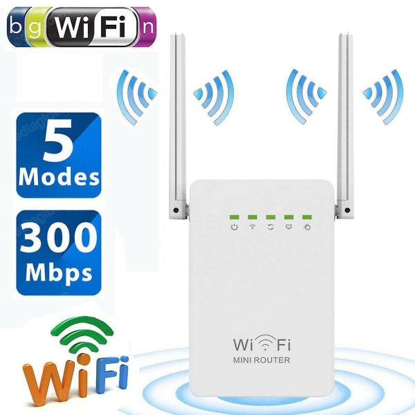 300 Mbps Trådløs Wifi Repeater Range Extender Signalforsterker Nettverksruter