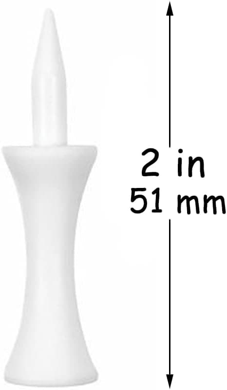 [LCS]100 plastik golf tees, korte golf tees (51 mm hvid)