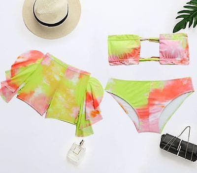 Sexy bikinisett med trekant-overdel for kvinner S