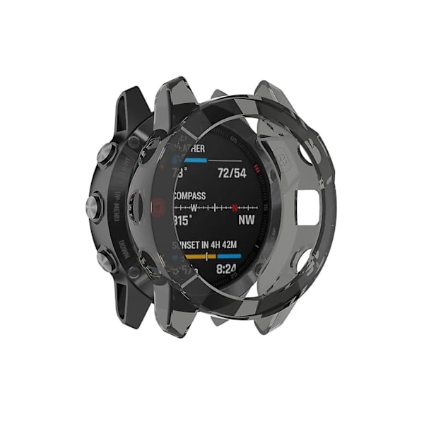 TPU-suojakotelo kelloon Garmin Fenix6 Fenix6s Fenix6x Pro -malleille Fenix 6s/6s transparent black
