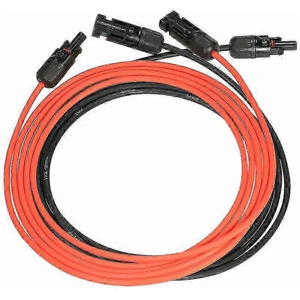 MC4 Forlængerkabel 14AWG 3m/10ft Rød & Sort Par til Solcelleanlæg