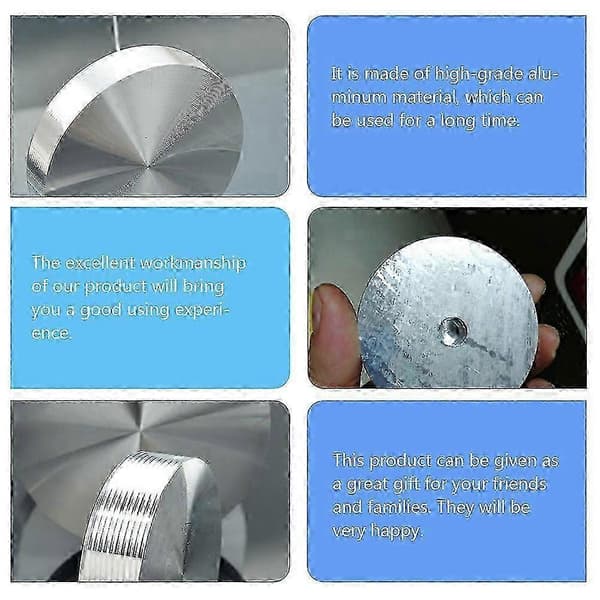 6 stk. aluminiumslegering cirkelskive glaspladeadapter aluminiumsskiver til teborde-Yvan