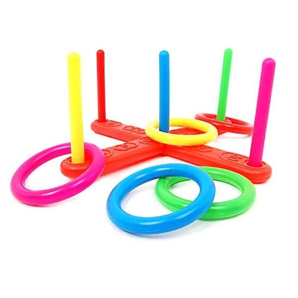 Hoop Game Throw Ring Toss Set Present Portable For Kids Outdoor Indoor Backyard