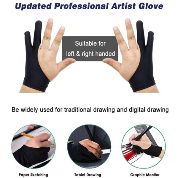 Professionell Lycra Antifouling Artist Handske Storlek S för alla Gra