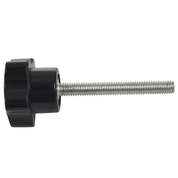 6 stk M6 x 50 mm låsende stjerneformet plasthoved med udvendigt gevind Silver Black