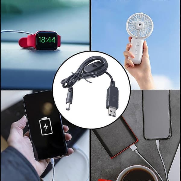 [LCS]USB till DC5521-adapterkabel 5V2A till 2V0.5A spänningsförstärkarkabel strömkabel