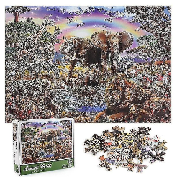Animal World Puzzle Decompression Game 1000 Pieces