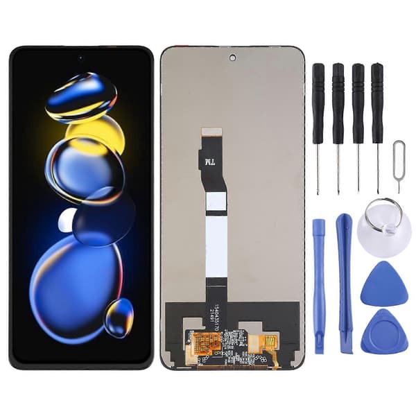 TFT LCD-skjerm og digitizer komplett montering for Xiaomi Redmi Note 11T Pro/Redmi Note 11T Pro+/Redmi K50i