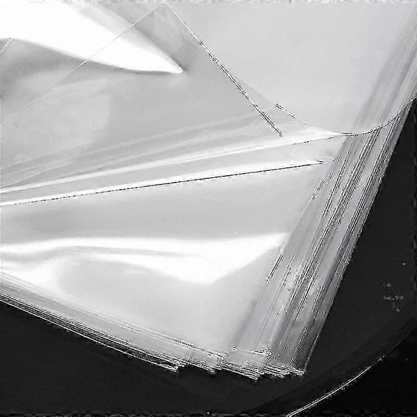 50-pak 12 tommer vinylpladeomslag til beskyttelse af LP'er til pladespiller Transparent