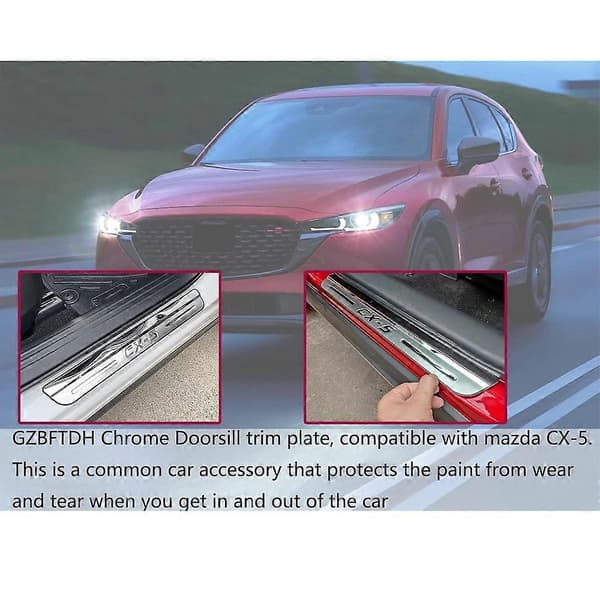 [LCS] Dørterskelbeskytter for Mazda CX-5 2017-2025 Biltilbehør Rustfritt Stål Sparkeplate Deksel