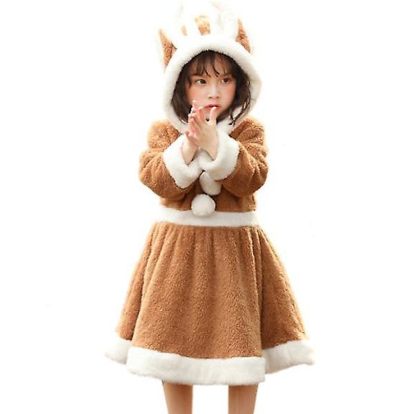 Børne Hjorte Elg Kostume Jule Cosplay Rensdyr Dyr Fest Onesies S