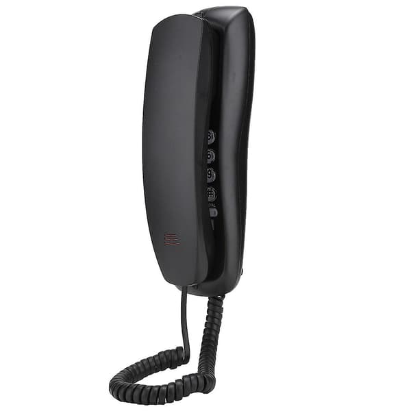 KX T628 Sort engelsk kablet bordvægtelefon fastnettelefon til hjemmekontor