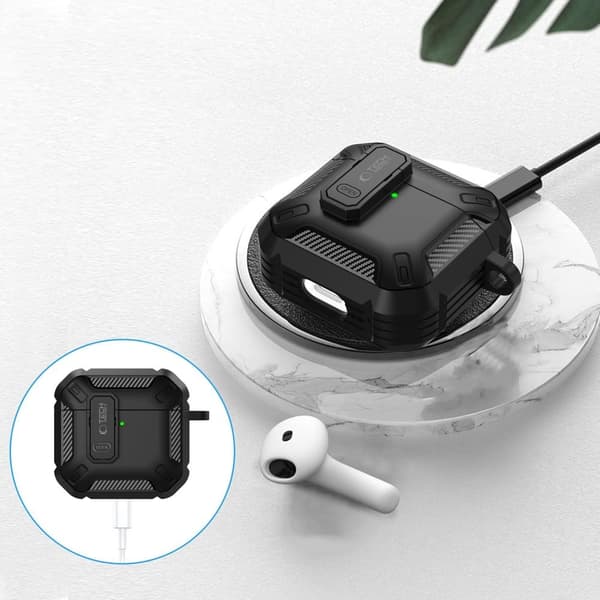 [LCS]Tech-Protect AirPods 4 Case Carbonox Black 70