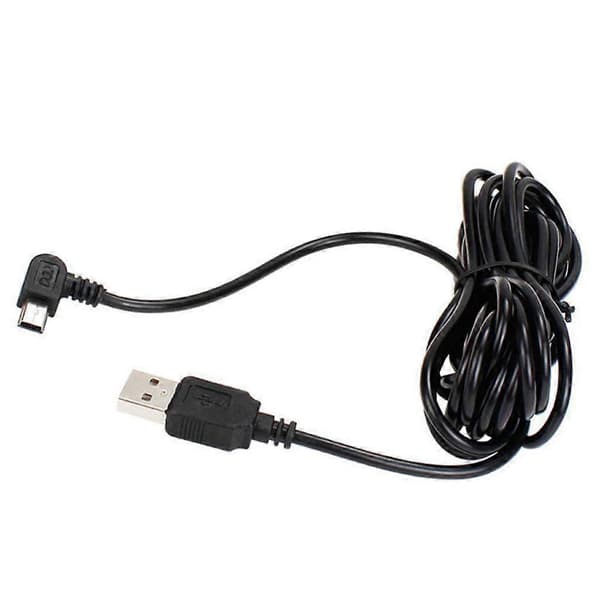 3,5M USB Typ-A till Mini 5Pin Rätvinklig Laddningskabel för GPS-navigator Black