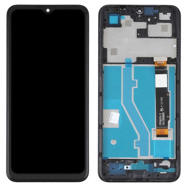 LCD-skärm och digitizer komplett montering med ram för TCL 30E / 30 SE Not Specified