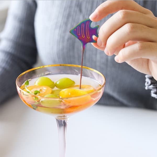 stykker cocktailpinde i rustfrit stål, Martinipinde, grillpinde, snacks til Martini, dessertpinde til middagsselskab, banket, symfoni